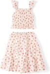 Girls' Smocked Top and Skirt 2 Piece Set