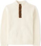 Baby Girls' and Toddler Quarter Button Pullover Sweater