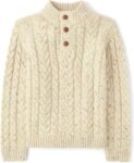 Boys and Toddler Mock Neck Cable Knit Sweater
